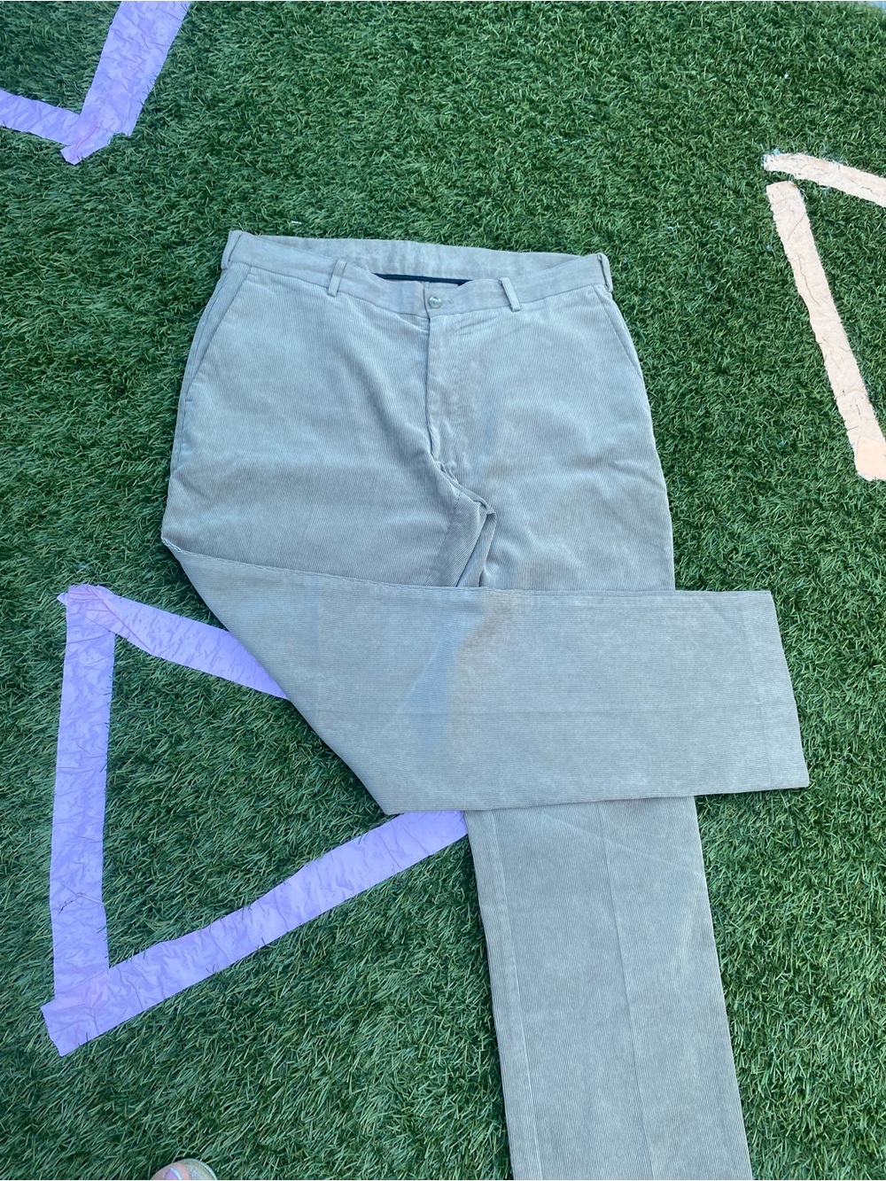 Perry Ellis Light Gray Corduroy Men's Pants 36/32